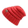 Nouveau chapeau tricoté unisexe bonnet crâne casquettes bonnets femmes 039s coréen épais laine couvre-chef extérieur chaud 17 couleurs wY325699550