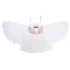 Robes de fille robe florale grande fille vêtements pour enfants printemps adolescent costume cygne ailes ange flamant princesse