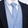 Herenvesten blauwe heren pak kraag tweed vest stropdas set mode slanke fit dunne heren vest zakenman barry. Wang mannelijke vrijetijdspakken pakken