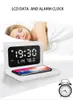 Other Clocks & Accessories Wireless Charger LED Electric Alarm Clock 10W Multifunctional 3 In 1 Fast Folding Mobile Perpetual Calendar Therm