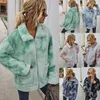 Kvinnor Vinter Kläder Fleecefodrad Tie-Dye Coat Sweaters Pullover Cardigan Fashion OuterWear Girl Outwear Långärmad Varm Toppar WMQ1114