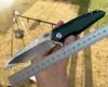 1Pcs High End LC28NR Flipper Folding Knife D2 Satin Drop Point Blade G10 Handle Ball Bearing Fast Open Knives