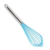 10 Inch Egg Tools Beater Stirrer Color Silicone Whisk Stainless Steel Handle Mixer Household Baking Tool RH3676
