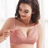 Maternité allaitement soutien-gorge Sexy dentelle allaitement s pour nourrir coton sommeil femmes enceintes grossesse sous-vêtements vêtements 210918