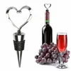 Party Wedding Favors Gift Heart Shaped Metal Wine Stopper Kitchen Tools Bottles Stoppers Barware Sealed Bottle Pourer Cover ZC560
