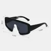 Unisex Casual Creative Dashing Vollrahmen-Sonnenbrille mit bequemem Nasensitz und UV-Schutz – Schwarz