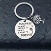 new Stainless Steel Keychain Pendant Teachers Plant Seeds That Grow Creative Tree of Life Decoration Keyring Teacher's Day Gift EWA5996