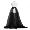 Jupes Rouge Amovible Tulle Overskirt 5 Couches Meshes Trailing Bridal Overlay Accessoires De Mariage Longue Fête