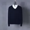 Suéter dos homens top homens camisola pequena cavalo 100% algodão inverno jersey jersey hombre puxar homme hiver pullover de malha