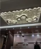 Grand lustre en cristal personnalisé à LED, plafonnier pour hall d'entrée, lampes de magasin de bijoux, villas, salon, restaurant, salle de banquet, Proj298Q