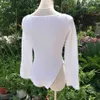 Vintage White Bodycon Pull Jumper Femmes Automne Hiver Caual Pull à manches longues Pull doux Jumper hiver 210415