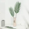 Decoratieve bloemen kransen 5 stks/kavel kunstmatige palm tropische bladeren groen plastic planten ijzeren boom bruiloft decor nep blad