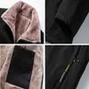 Outono inverno jaquetas de lã homens negócios ocasional de alta qualidade de meia-idade e idosos colarinho stand-up M-8XL 211110