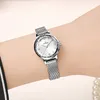 Wwoor prata relógio feminino relógios senhoras criativo aço pulseira relógios feminino à prova dwaterproof água relógio relogio feminino 2106032563