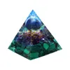 Handmade Lapis Lazuli Kula Orgone Piramida Amethyst Malachite Crystal Healing 60mm 211101