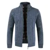 Automne et hiver Pull en laine pour hommes Pull chaud à manches longues vapores Cardigan Cardigan Veste pour homme 211221