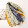 2020 Fashion Print Summer Women cotton Scarf Polka Dot Beach Hijab Shawls and Wraps Female Foulard Echarpe Designer Bandana