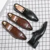 Britannique affaires vêtements de cérémonie chaussures chaussures de mariage mocassins hommes Gentleman décontracté hommes chaussures en cuir sans lacet robe chaussures de mode