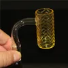 Sigara Aksesuarları Kuvars Banger Renkli Derin Oyma Domeless Kuvars Çivi Su Bong Dab Rig Tırnak Beveled Edge