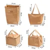 Storage Bags Foldable Reusable Leakproof Food Container Large Capacity Lunch Bag Waterproof Thermal Insulation Kraft Paper Aluminum Foil