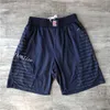 Pantaloncini da basket da uomo Just Don Los Angeles Fan's Pantaloncini cuciti sportivi di colore blu scuro Pantaloni hip-pop con tasca con cerniera Pantaloni della tuta taglia S- taglia 2XL