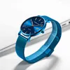 reloj hombre CRRJU Top Marque De Luxe Bleu Montres Étanches Mince Élégant Date Casual Montre À Quartz Hommes Sport Mesh Bracelet Horloge 210517