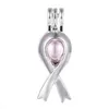 Pendants 5st Silver Ribbon Wish Bottle Pearl Cage Essential Oil Diffuser Charms Locket Hängande Halsband Smycken Gör för Oyster