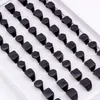 Men's Fashion 50pcs/lots Black Smooth Geometry Metal Band Ring For Women Jewelry Size 17mm to 21mm Mix Style