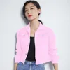 Autumn Jeans Jacket Women Korean Style Female Short Jacket Long Sleeve Turn-down Collar Pocket Single Breasted Lady Coat 7120 50 210528