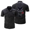 short sleeve denim jacket men