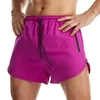 Springa shorts män bodybuilding snabb torr sport joggers knä längd tröjor manlig gym fitness träning