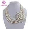 Freshwater Jewelry Rice Pearl Beads Handmade Wedding Necklace Unique Item PJ003