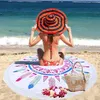 150CM Microfiber Round Tassel Beach Towel Printed Quick-drying Shawl Mat Yoga Mat