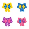 Avtagbar pushbubbla leksaker Anti-Stress Bubbles Board Bow Kiss Fing Finger Toy Charble Round Square Shapes5771043