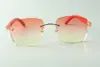 Lunettes de soleil de créateur classiques 3524025 branches en bois rouge taille de lunettes 18-135 mm180s