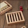Soap Dishes Bathroom Accessories Bath Home & Garden Durable Wooden Dish Tray Holder Storage Rack Plate Box Container For Shower Plates A02 D