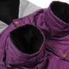 HOOPET Vestiti per cani di grossa taglia Cappotto per cani di grandi dimensioni Viola Caldo imbottito in cotone Due piedi Vestiti Addensare Cappotto con cappuccio Giacca Vestiti per cani 211013