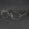 Vendita intera Senza montatura T8200762 Montatura unisex in metallo argento oro Lunette per occhiali occhiali da guida C Decorazione montature per occhiali 2512808