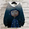 Men039s толстовка толстовок 3D Coraline Men Meding Choodie Print Print Streatwear Boy Kids Whotshirt Zi3722135