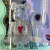 لعبة Bearbrick قابلة للتحصيل عاطفياً غير متوفرة شفافة باللون الأحمر والأسود على شكل قلب جامعي ألعاب فنية مجسمة لتزيين العمل هدية 400٪ 28 سنتيمتر