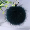 Schlüsselanhänger aus 100 % echtem Waschbär-Bommel an großer, 15 cm großer, flauschiger Kugel-Schlüsselanhänger, luxuriöser Pelz-Pompon-Schlüsselanhänger, Schmuck, Taschenanhänger