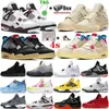 2021 New White X Sail Harbed Jumpman 4 4s Męskie Buty do koszykówki Czarny Kot Paryż Sneakers Białe Cement Neon Kobiety Trenerzy Sportowe Chaussures