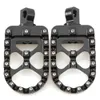 Motocykl MX Footpeg FootRest Odpoczynek Pedal Fat Foot Pegs dla Harley Dyna / Sportster Iron 883 1200 Universal Black