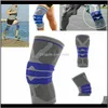 Elbow Sports Pads Knee Support Sile Spring Protector Basket Basket Kör Pad Dance Kneepad Tactical KneeCap 8cm4s Ge467