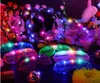 LED Light Up Party Lunettes Fleur Couronne Décoration Glow in The Dark Clignotant Bandeau Lunettes pour Mariage Anniversaire Festival Neon Party