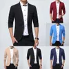 Casual pakken voor heren Spring herfst Men Mode One Buttons Blazers passen bij mannelijk bedrijf Casual Blazer Hoge kwaliteit246m