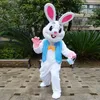 Белый пасхальный кролик жуков талисман костюм джекрабабит зайца лебес с длинными розовыми ушами мультфильм жилет кролика хеллоуин рождество