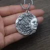 Religiös Viking Witchcraf Sun Moon Necklace Wicca Pagan Andliga Smycken Kedjor