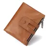 Large Capacity Business Purse Card Position Bag Coin Pocket Anti-theft Brush Degaussing Wallets