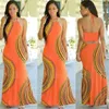 Femmes Halter Sans Manches Maxi Robe Femme Femelle Dames Boho Élégant Fête Longue Robes De Grande Taille 2019 NOUVELLE Arrivée Robes X0705